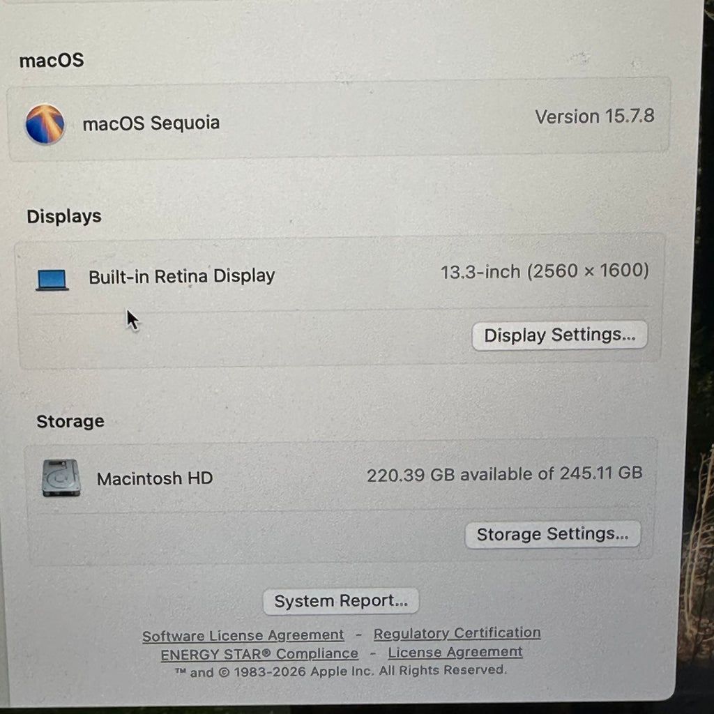Apple MacBook Air 13-inch M1 A2337 2020 8GB 256GB BH 87% CC 251 Silver