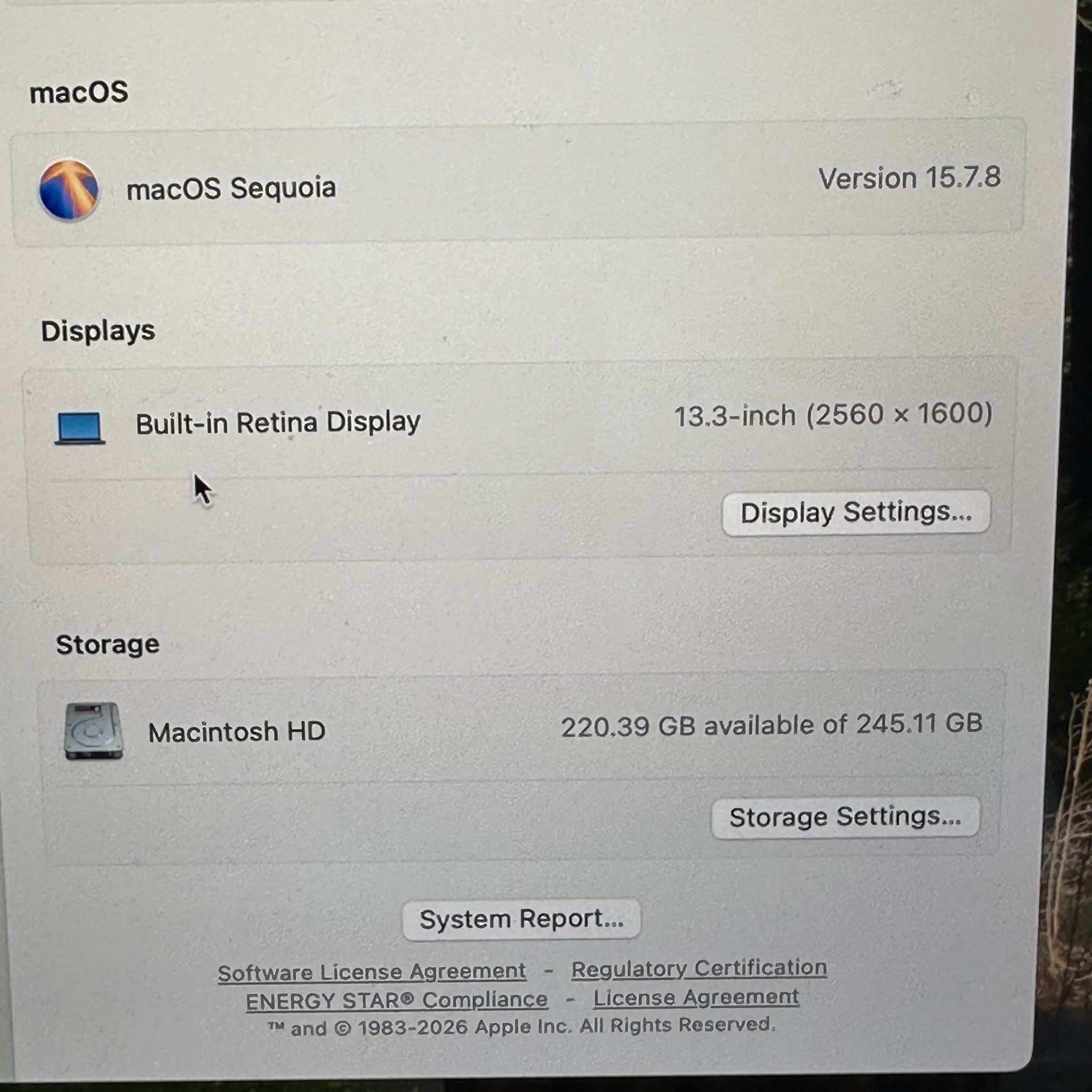 Apple MacBook Air 13-inch M1 A2337 2020 8GB 256GB BH 87% CC 251 Silver