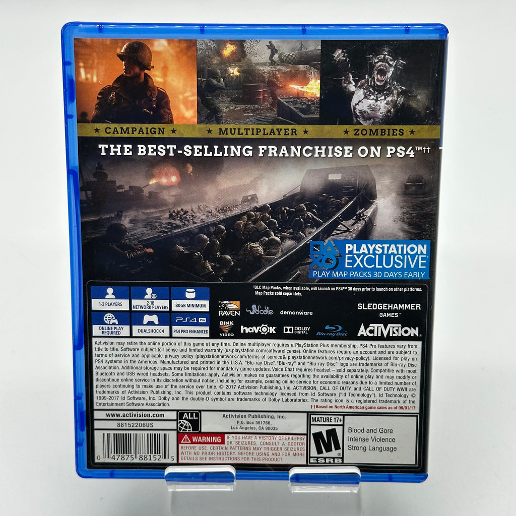 Playstation 4 Call of Duty WWII Video Game