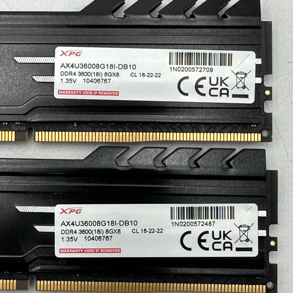 XPG GAMMIX D10 DDR4 3600 8GBx8 x2 Black