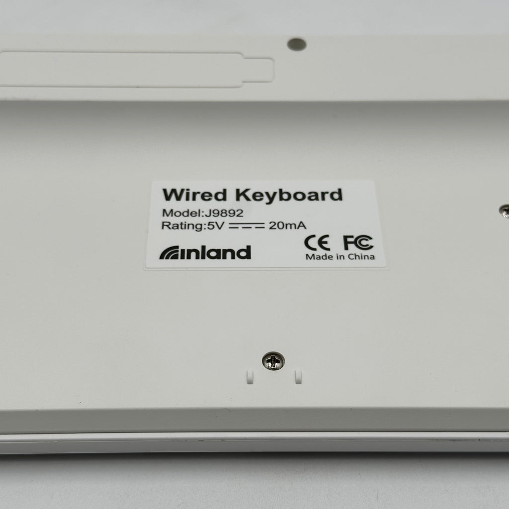 INLAND J9892 White Keyboard