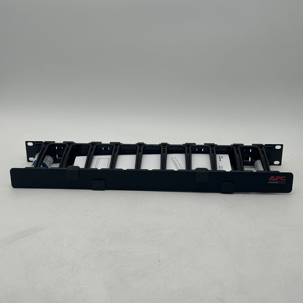 APC AR8602A Horizontal Cable Manager 1U x 4" Fingers Single Side w/Cover