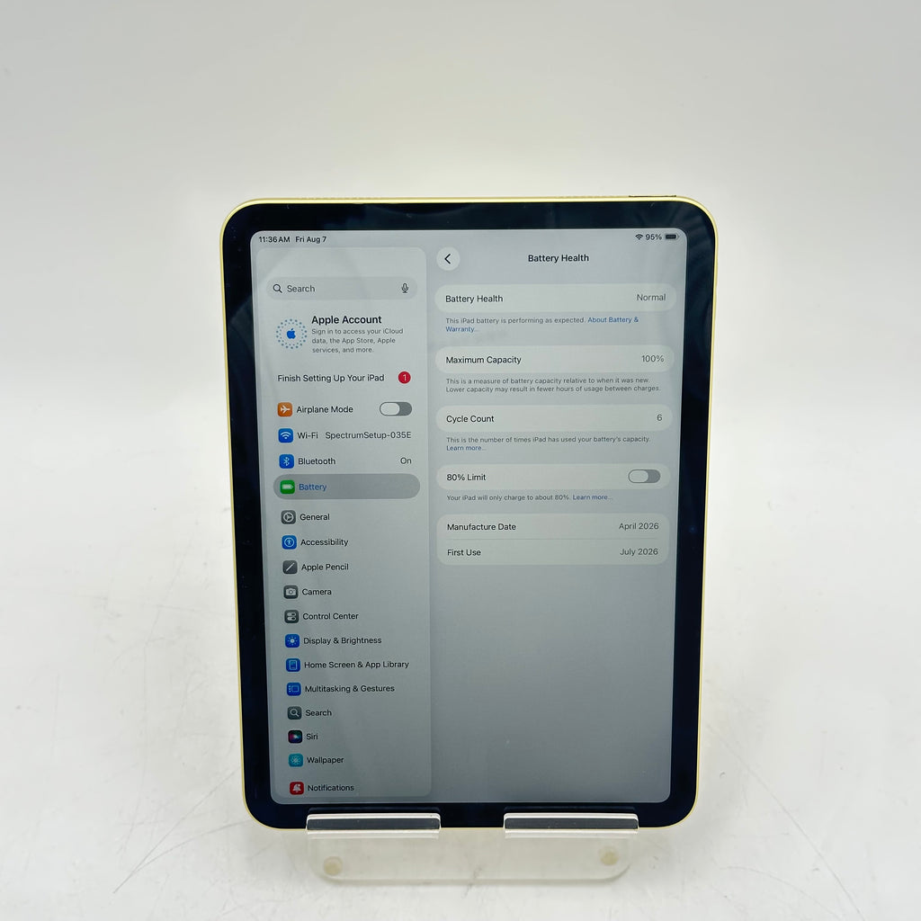 Apple iPad 11th Gen A3354 128GB Wi-Fi Yellow