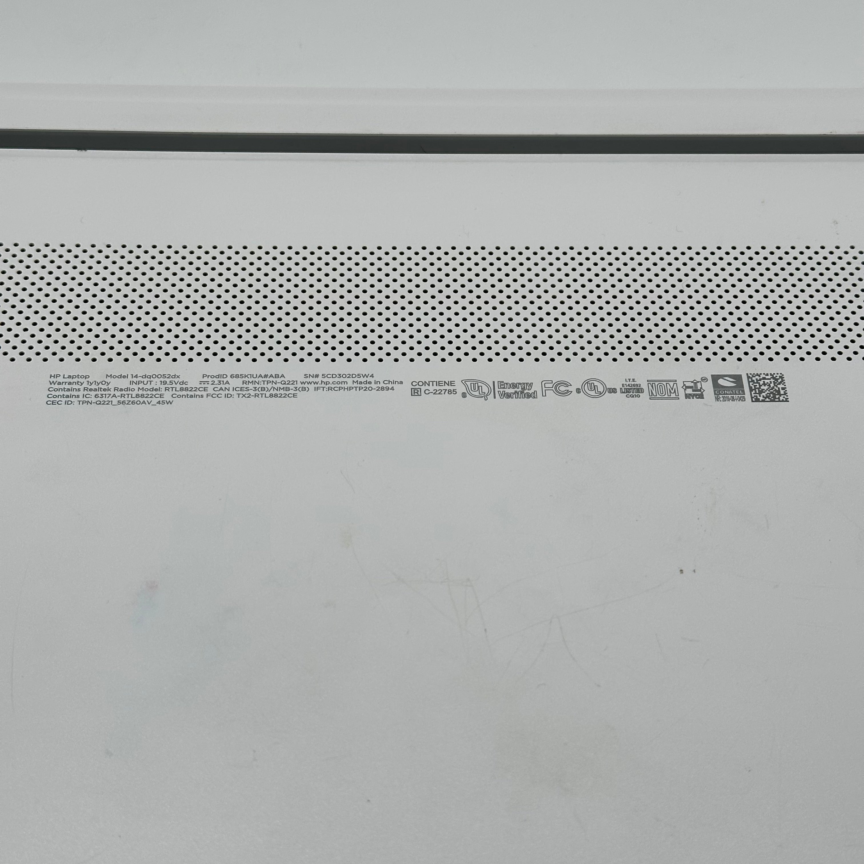 Broken HP 14-dq0052dx 14-inch Intel Celeron N4120 4GB 64GB White