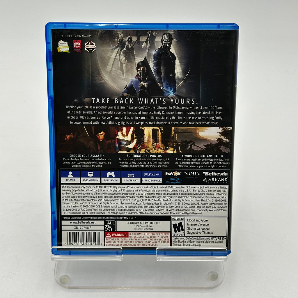 Playstation 4 Dishonored 2 Limited Edition