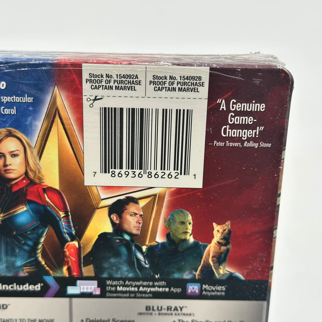 4K Ultra HD Captain Marvel Steelbook DVD - New In Box - Space Gray