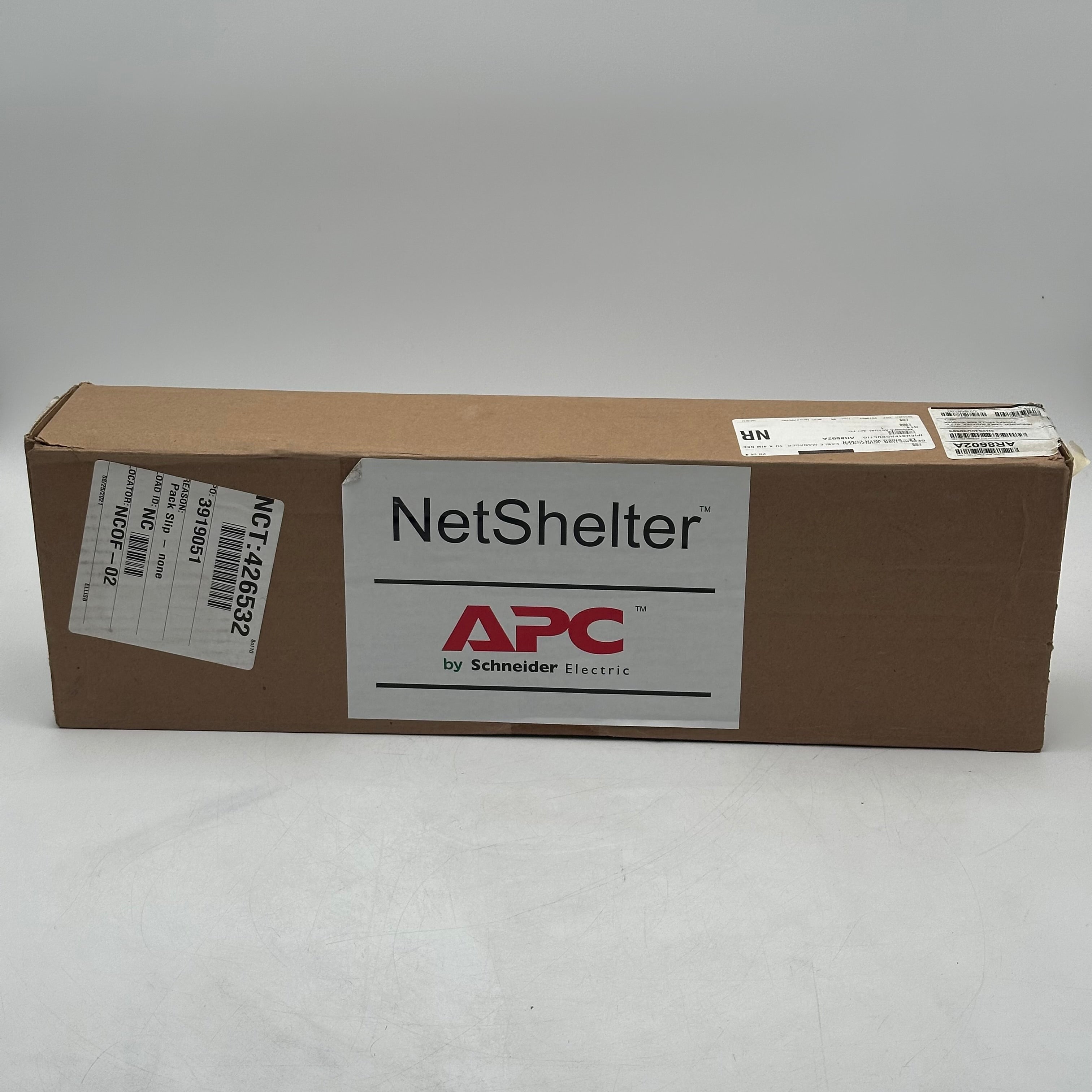 APC AR8602A Horizontal Cable Manager 1U x 4" Fingers Single Side w/Cover