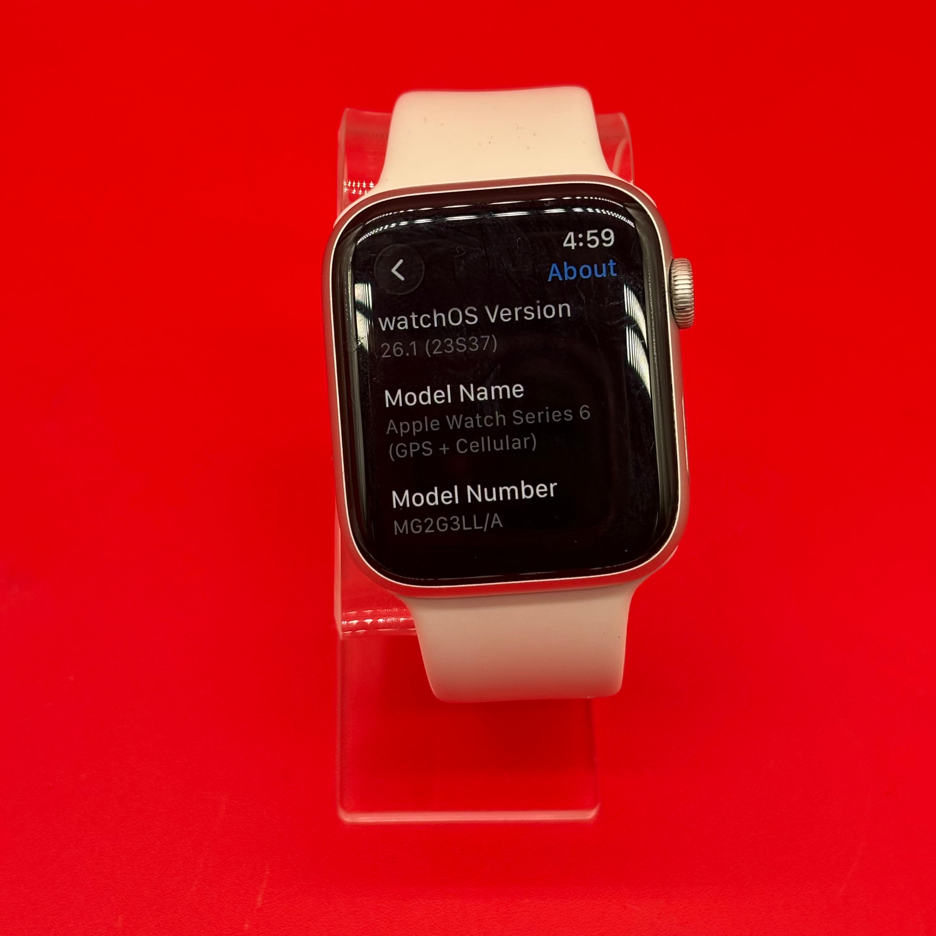 Apple Watch Series 6 Cellular A2294 44mm Silver Unlocked