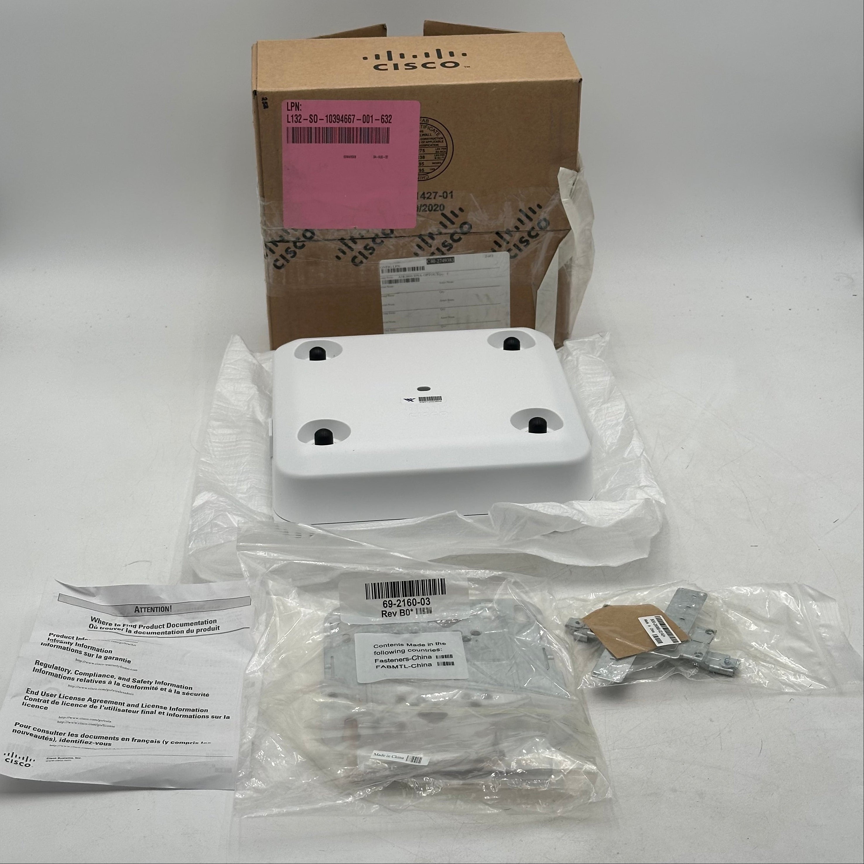 Cisco AIR-AP3802I-E-K9 Dual Band Access Point Aironet White NIB