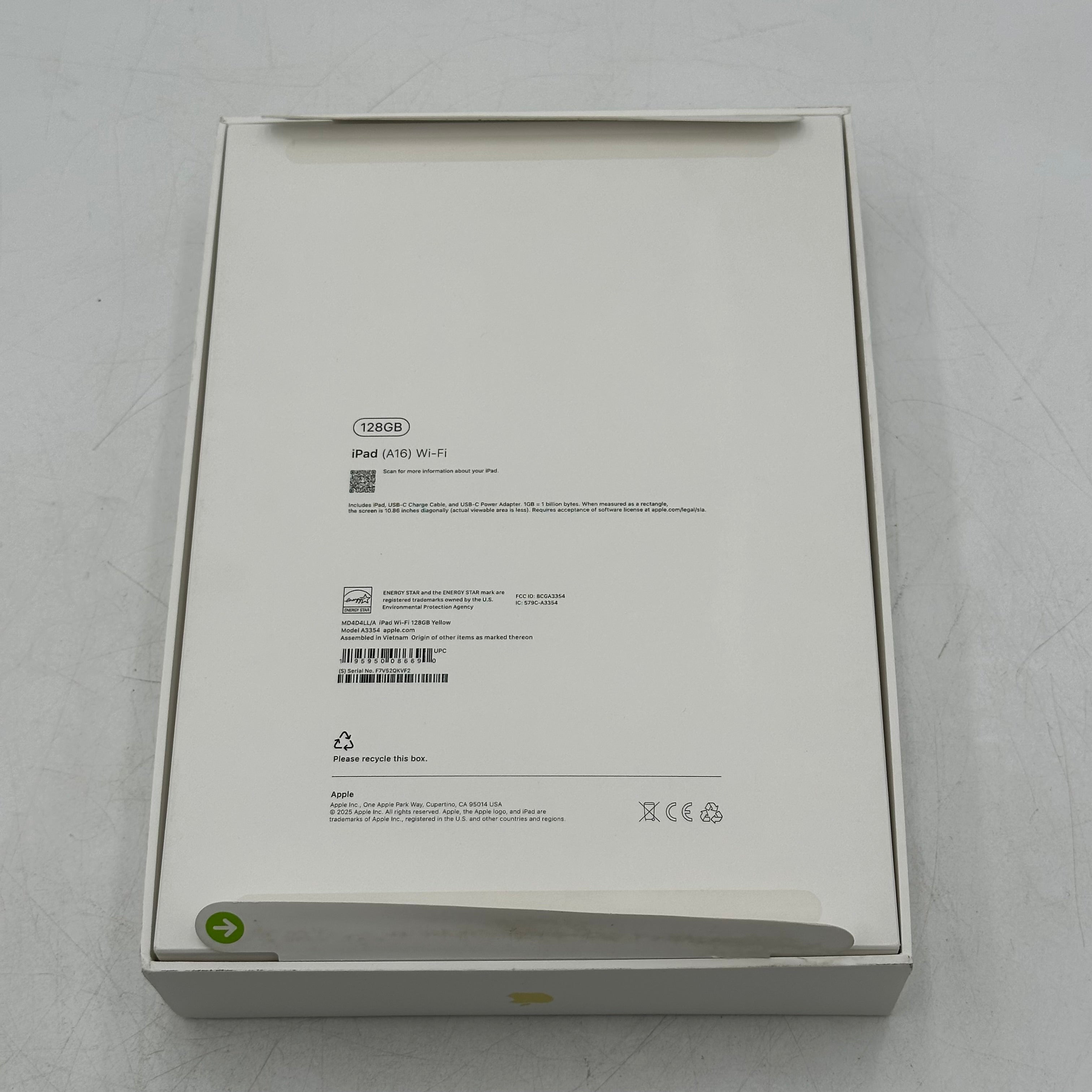 Apple iPad 11th Gen A3354 128GB Wi-Fi Yellow
