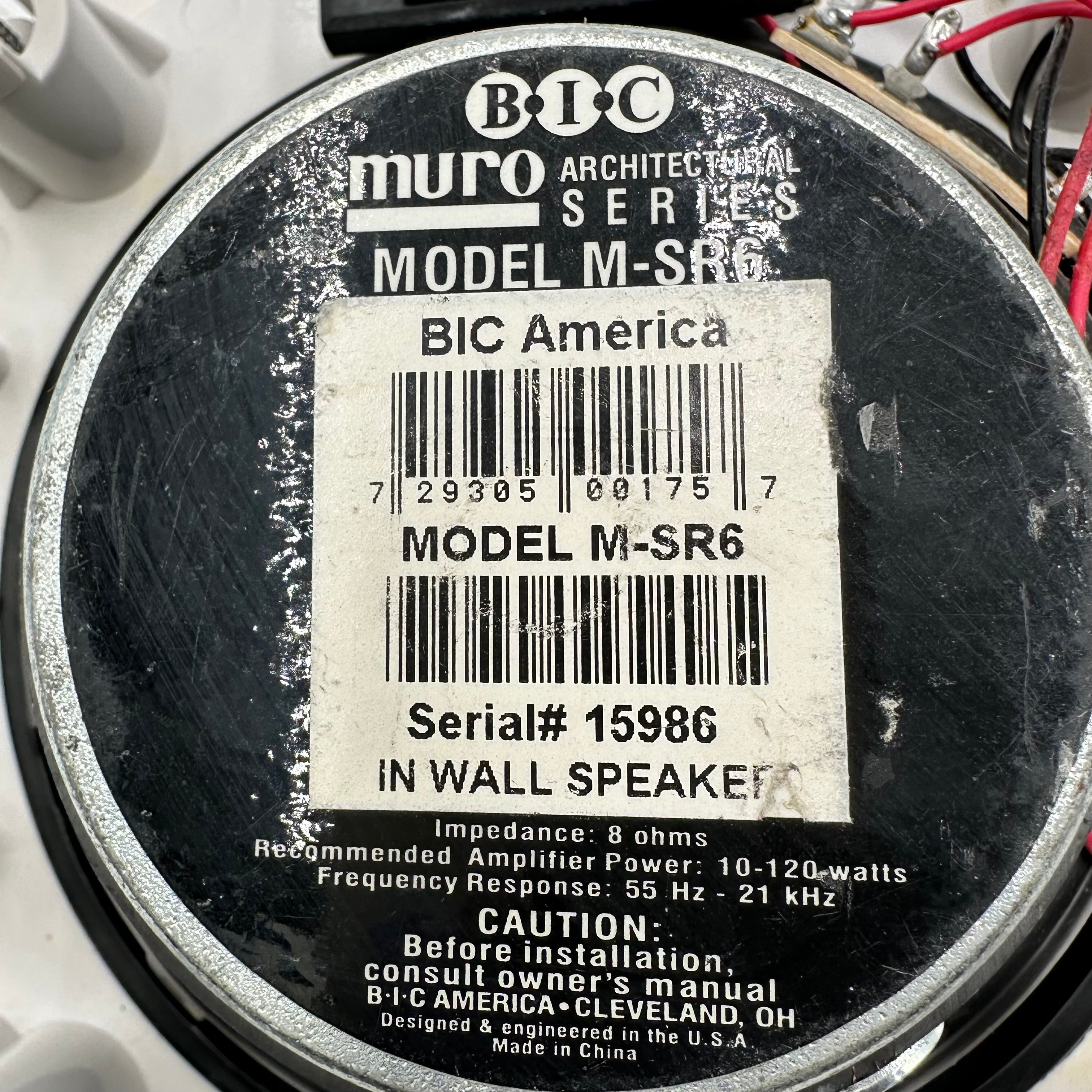 BIC M-SR6 Speakers - For Parts