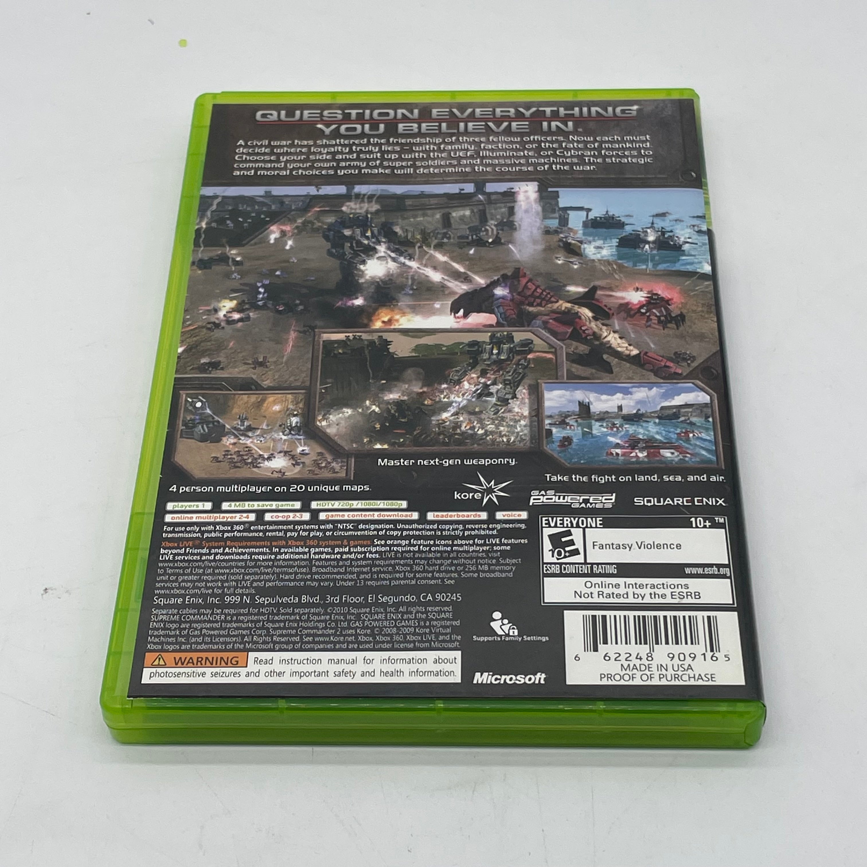 Supreme Commander 2 Xbox 360 Video Game