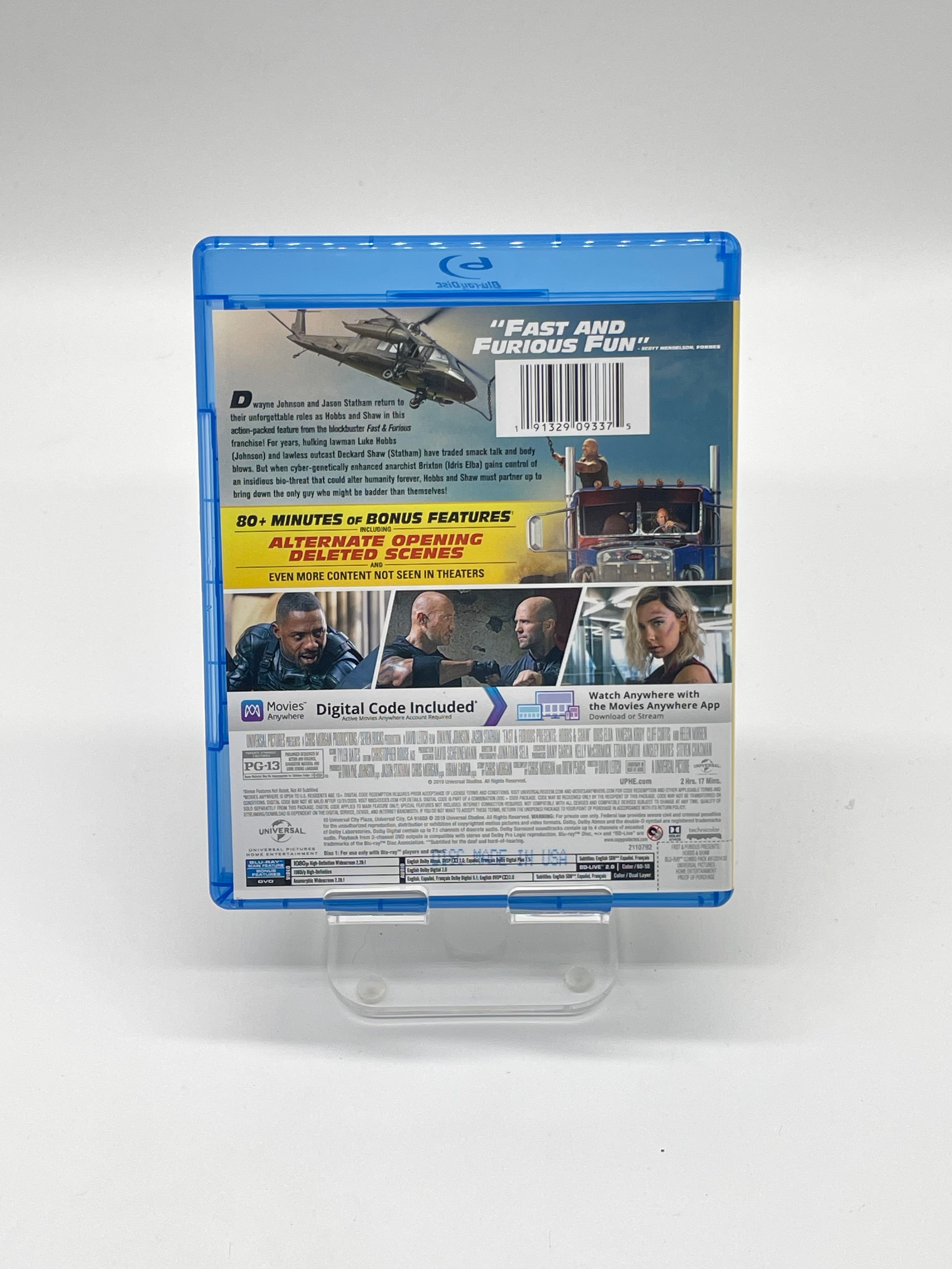 Blu-Ray Fast & Furious Presents Hobbs & Shaw 2 Disc Used - Multi-Colored