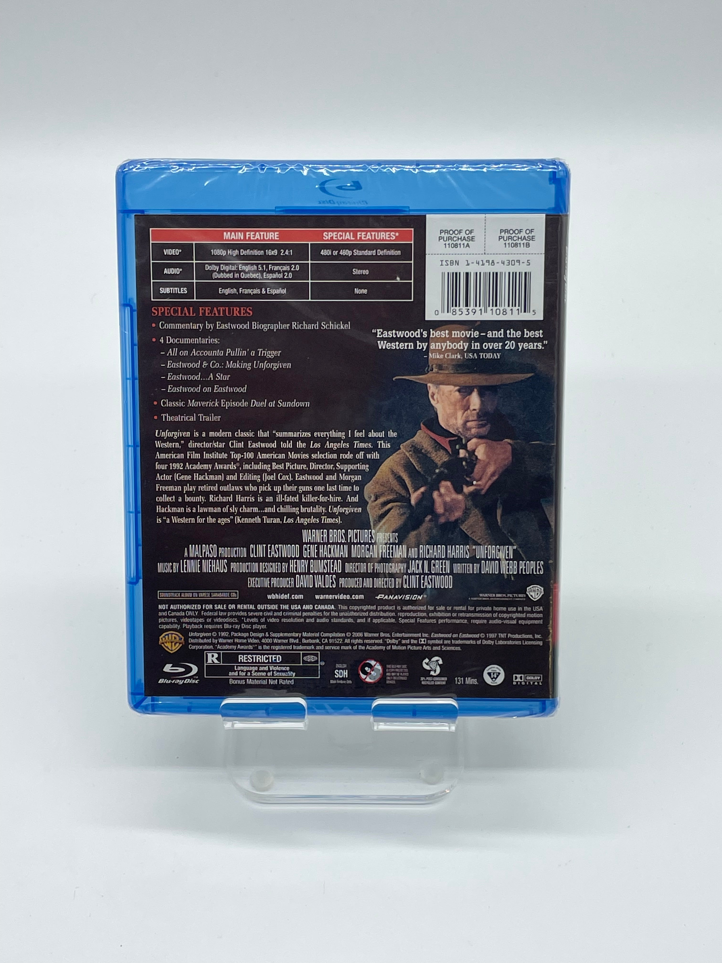 Blu-Ray Unforgiven DVD Disc Multi-Colored - New No Box