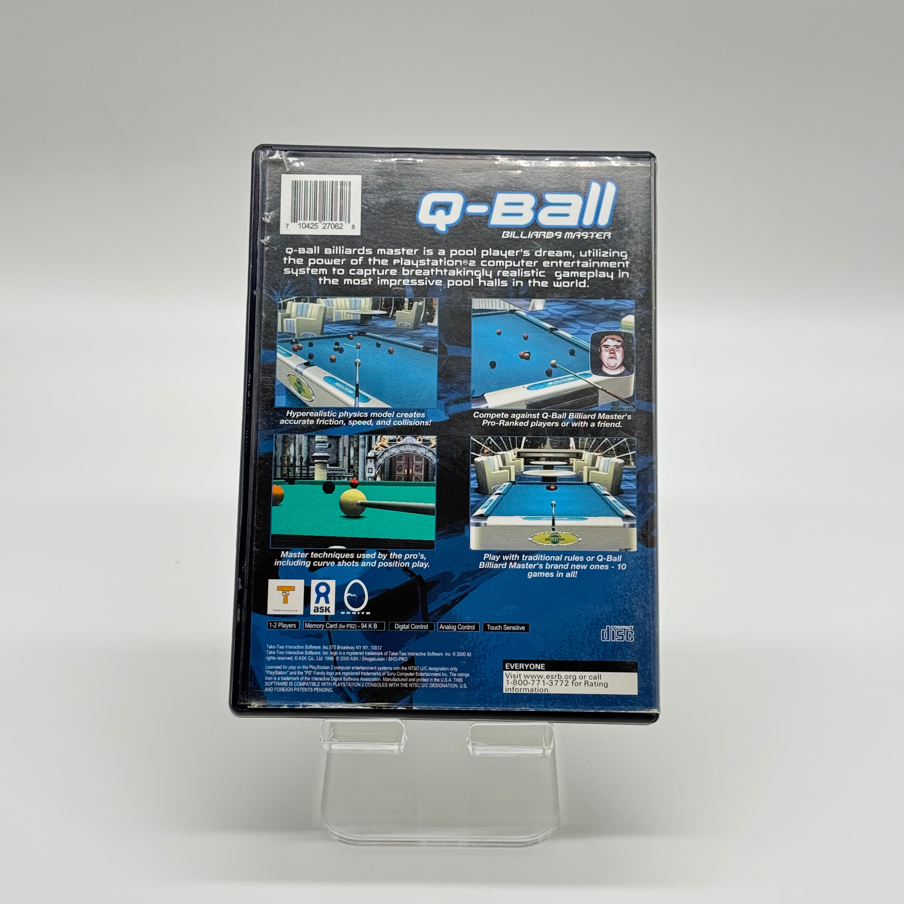 Playstation 2 Q-Ball Billiards Master Video Game