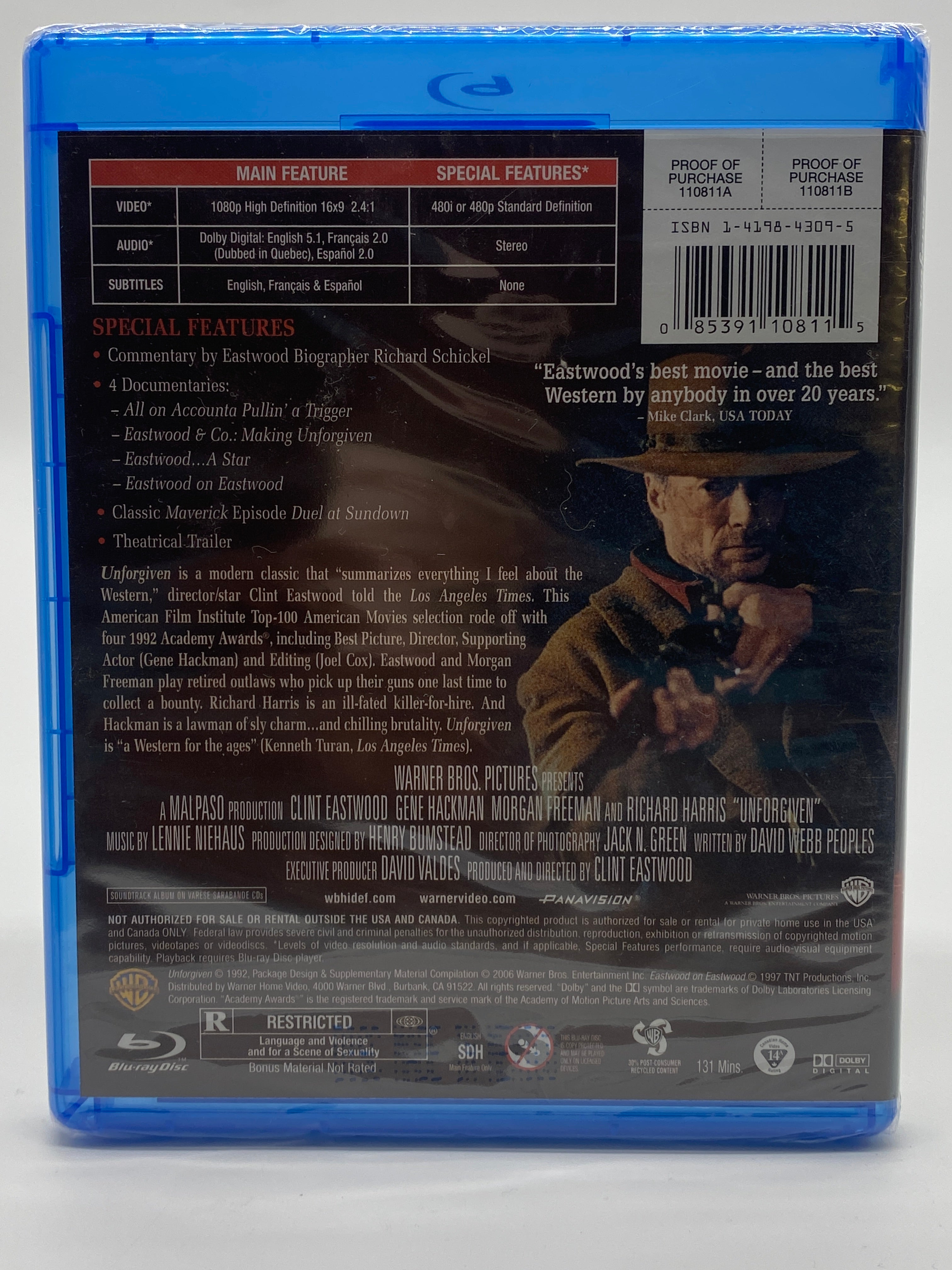 Unforgiven Blu-ray Disc New In Box