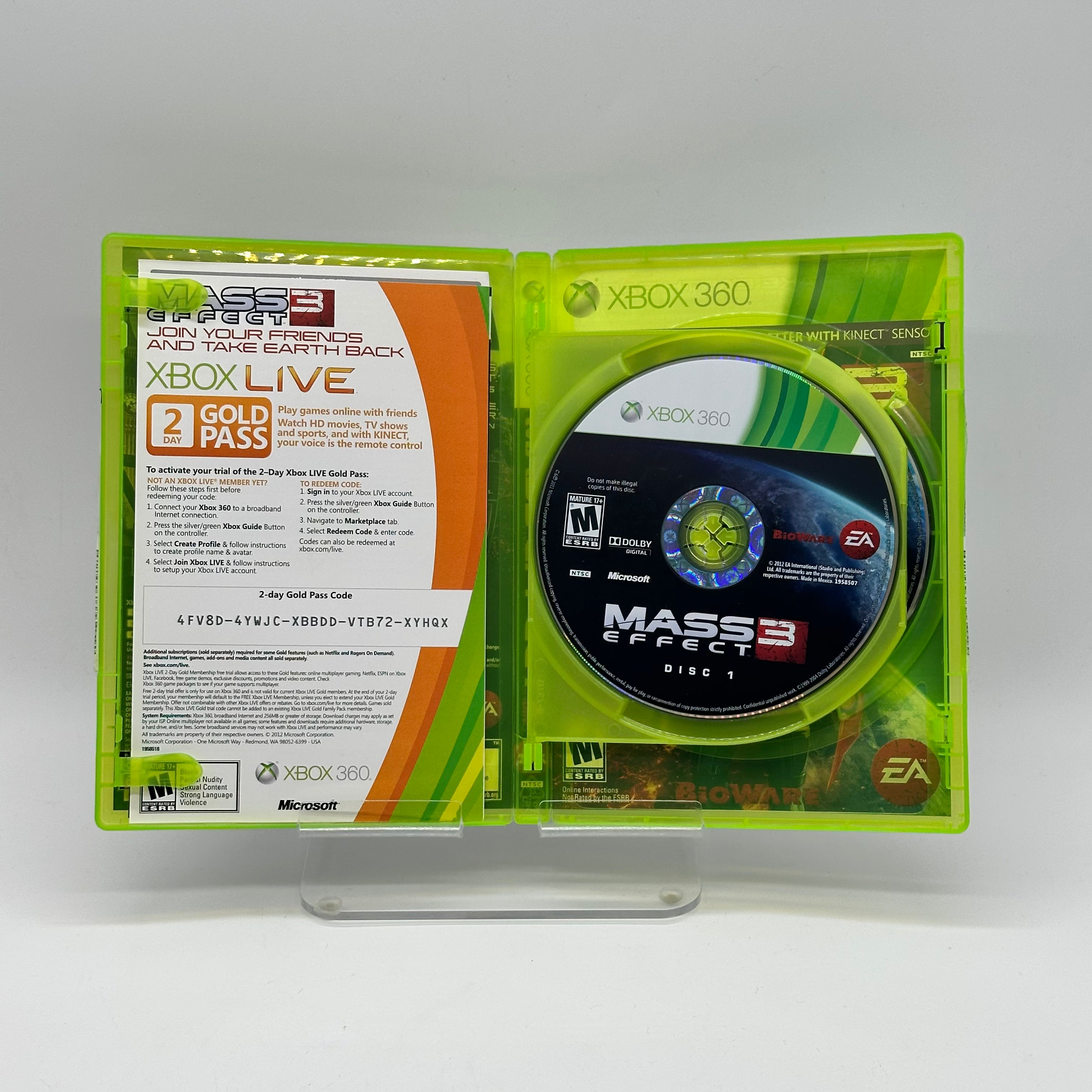 Used Xbox 360 Mass Effect 3 Video Game